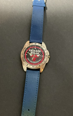 Vintage 1997 Fossil Chicago Bulls NBA Champions Uhr Armbanduhr ansehen