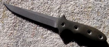 BRT Bladeworks Ben Tendick , Vorpal Tanto knife, Black Micarta, Maringer design