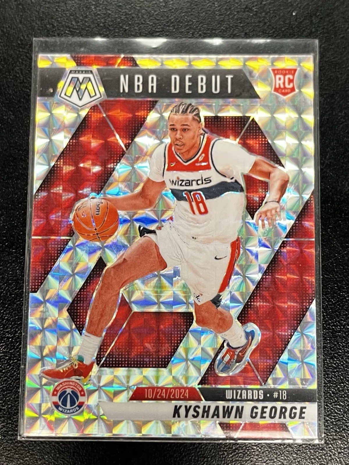 2024-25 Panini Mosaic - NBA Debut Kyshawn George #256 Mosaic Prizm (RC)