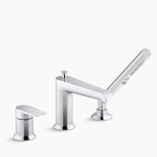 Kohler deck mount bath faucet handshower 97070 polished chrome hint