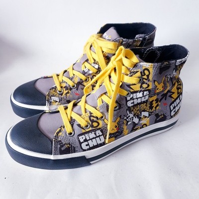 Pokémon Pikachu High Top Sneaker Gr. 39 Grau/Gelb All-Over-Print EMP