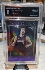 2023-24 Panini Origins Purple Jaime Jaquez Jr. #33 /16 Miami Heat RC Graded 8
