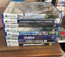Sony PlayStation 5 PS5 Game Lot of 8: GTA V, Horizon, NBA 2K21, More