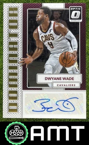 Dwyane Wade 2017-18 Panini Donruss Optic 30/45 Dominator Auto Cavaliers