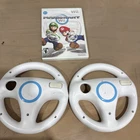 Mario Kart Wii (Nintendo, 2008) w/2 Steering Wheels Bundle Tested Working