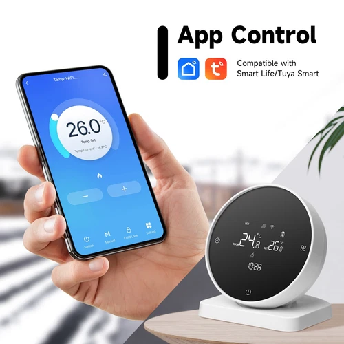 Termostato WiFi InaláMbrico para CalefaccióN de Caldera de Gas Termostato W9341 - Imagen 4 de 10