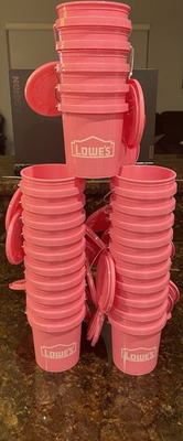 #ad Lot Of 25 Lowes Mini Pink Bucket With Lids Limited $125.00
