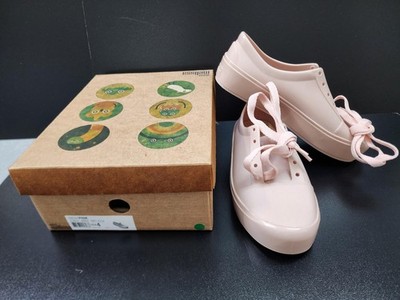 Mini Melissa Blush Pink Street Sneakers Shoes Lace Up Size 4 New with Box