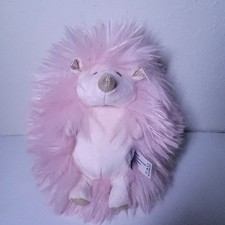 FAO Schwarz Sparklers Pink Gold Hedgehog 8  Plush Stuffed Animal Fluffy