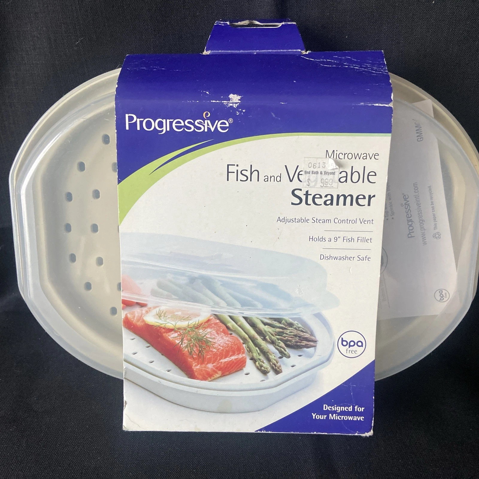 Progressive International Microwavable Fish & Veggie Steamer