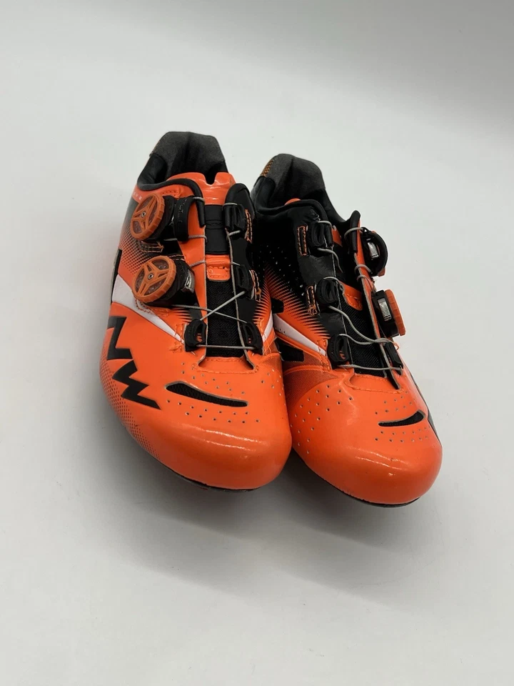 Northwave Extreme Tech Plus Men’s Sz 8 Orange Carbon Road Gravel Cycling Shoes. - Image 2 of 4