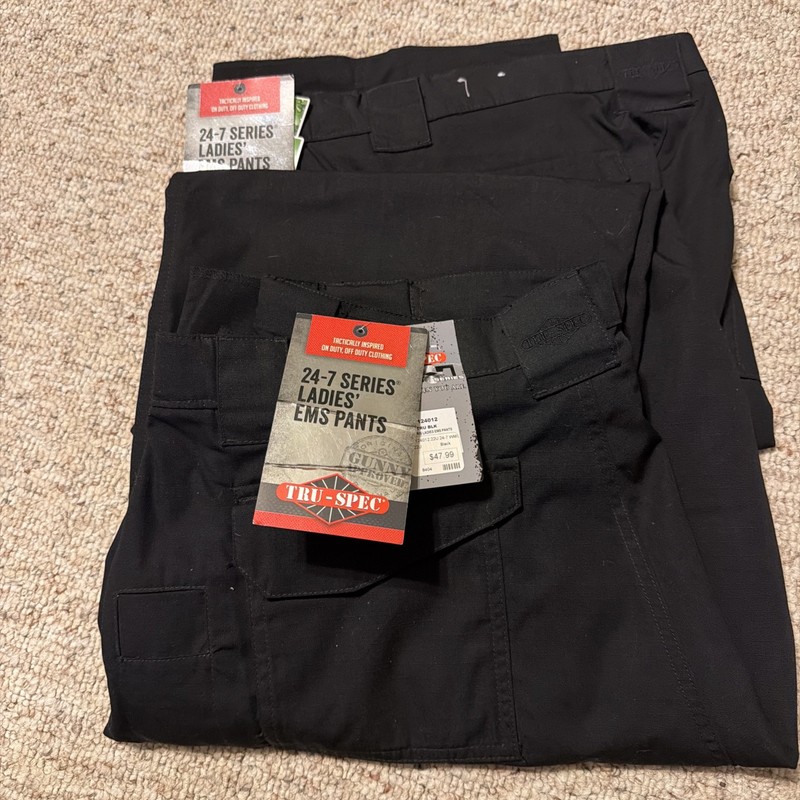 2 Pairs Tru-spec 24-7 Series Ladies EMS Pants Size 22 Black