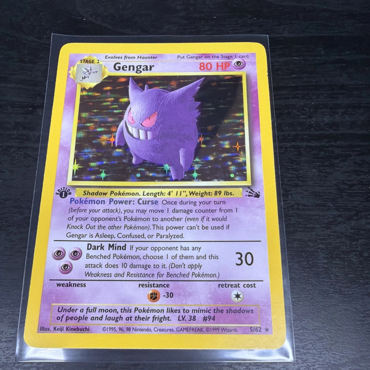 Gengar Pokémon TCG 1st Edition Individual Trading Card Games for