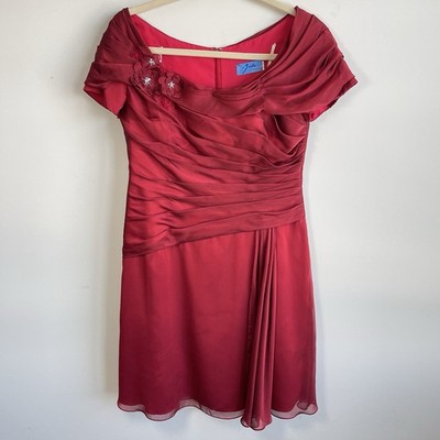 Jade by Jasmine Bridal J3365 Berry Red Size 14 Mother of the Bride Formal Dress