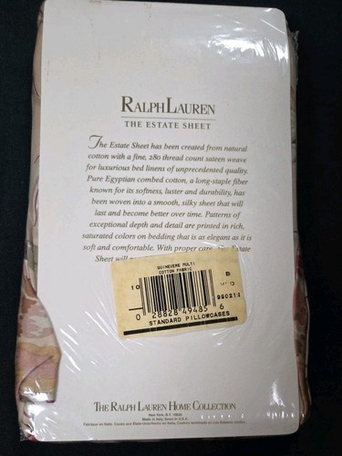 NEW Ralph Lauren Vintage Guinevere Ruffled Floral 2 Pc Standard Pillowcases - Picture 4 of 6