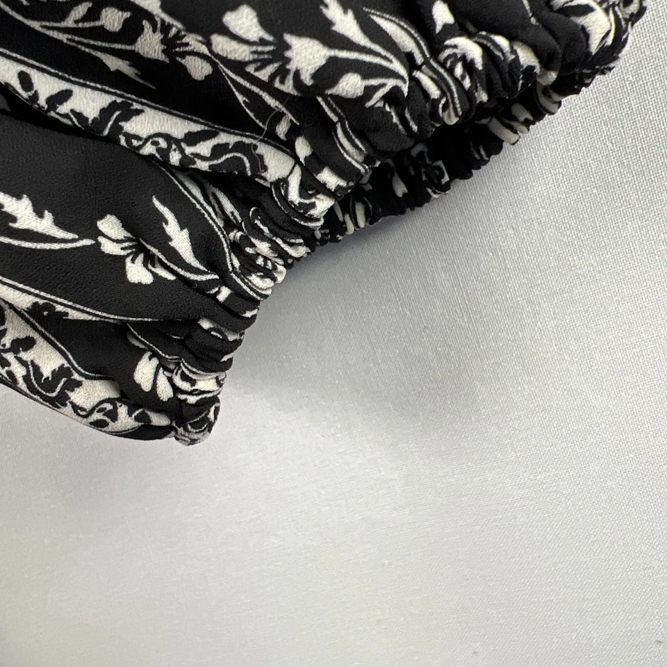 Max Studio Maxikleid Damen S schwarz V-Ausschnitt gesmokt Boho Landhaus Core Prairie - Bild 2 von 4