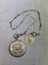 COLIBRI "TWENTY DOLLAR" SWISS POCKET WATCH w/Fob