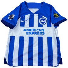 BRIGHTON HOVE ALBION 2020 2021 Home Football Soccer Jersey Nike Boys XS Youth