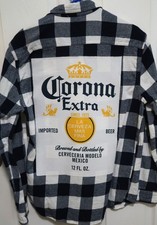 CORONA Extra Custom Flannel Shirt Navy  Mens ...