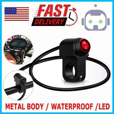 LED Motorcycle Switch ON OFF Handlebar Mount Push Button 12V Headlight Fog Light