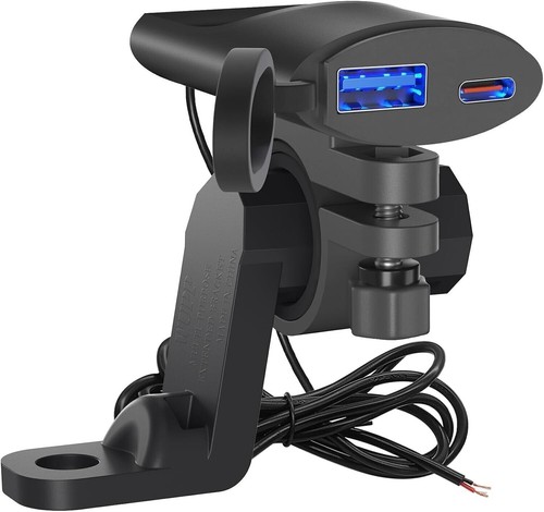 DC12-24V Car Phone Charger Fast Charging PD+USB Motorcycle Phone Charger Adapter