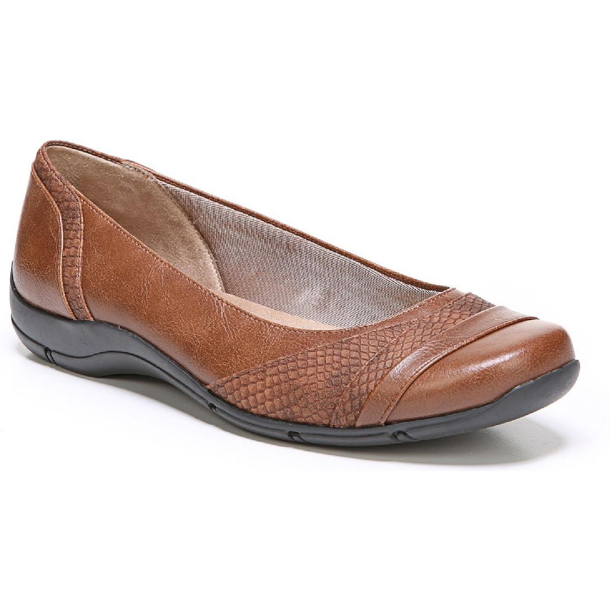 Женские коричневые туфли на плоской подошве из искусственной кожи LifeStride шириной 7,5 см (C, D, W) BHFO 0490