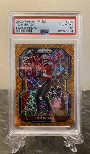 TOM BRADY 2020 Prizm Lazer PSA 10 GEM MT !!Pop 13!! Buccaneers Super Bowl Champs