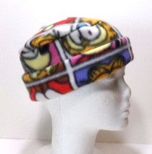 CHILD SIZE CARTOON  POLAR FLEECE ROLL BRIM WINTER HAT STRETCHY h88cr