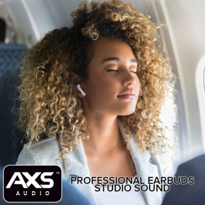 Bluetooth Earbuds TWS Noise Cancelling for Samsung & Apple Audiophile AXS Audio
