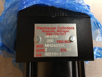 NEW NO BOX PENINSULAR CYLINDERS 2''BORE 10''STROKE 250PSI MAX PNEUMATIC CYL 061918
