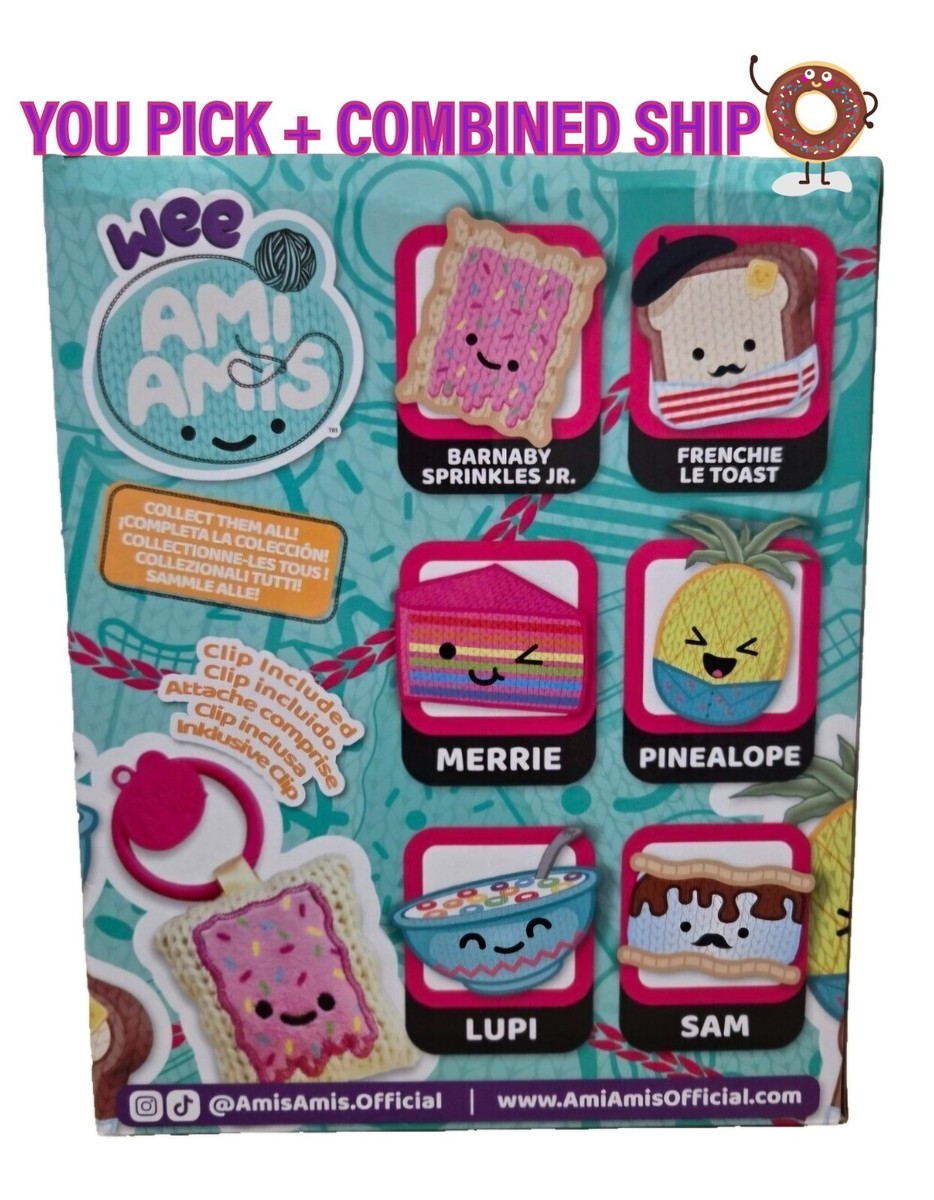 Jakks Pacific - Wee Ami Amis Mini Food Plush Clips - YOU PICK +