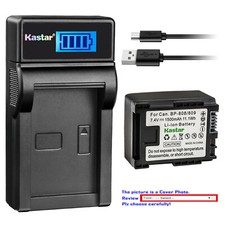 Kastar Battery LCD USB Charger for Canon BP-809 Canon VIXIA HF200 HF 200 Camera