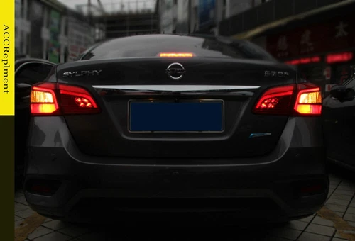 For Nissan Sentra 16-18 Dark LED Tail Lights Brake Trunk Light Sequential Signal - Picture 8 of 14