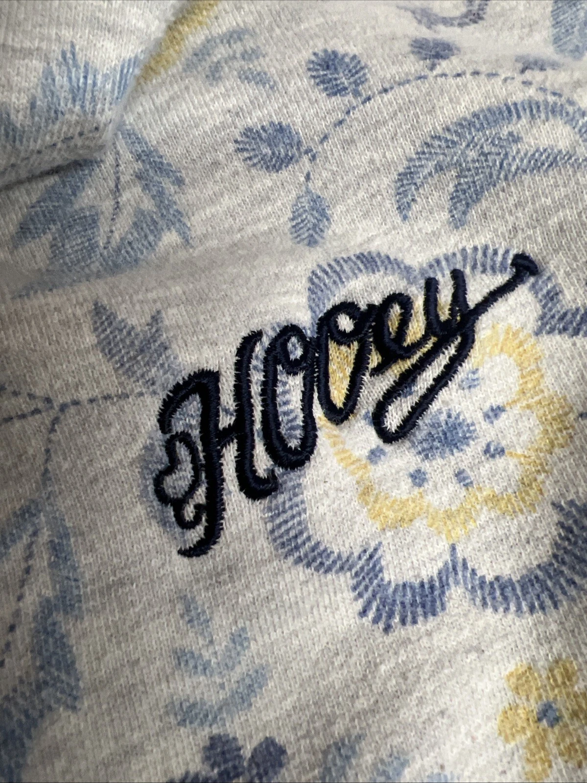 OFF WHITE FELPA CON CAPPUCCIO HOOEY DONNA PANNA PAISLEY Large Preloved