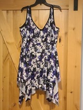 Women's Plus Size 22 /56 Swim Dress Tummy Control Swimdress Swimwear Purple