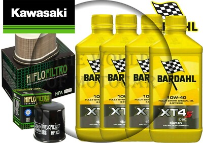 INSPEKTIONSSET BARDAHL XT4-S 10W40 ÖLFILTER LUFT KAWASAKI Z 750 ABS 2011 2012