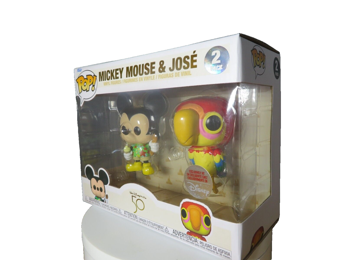 New 2 Pack Funko Pop Mickey Mouse & José 50th Exclusively At Walt