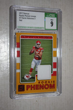 2017 Donruss Rookie Phenom Jerseys #7 Patrick Mahomes II Red CSG Graded 9 Mint