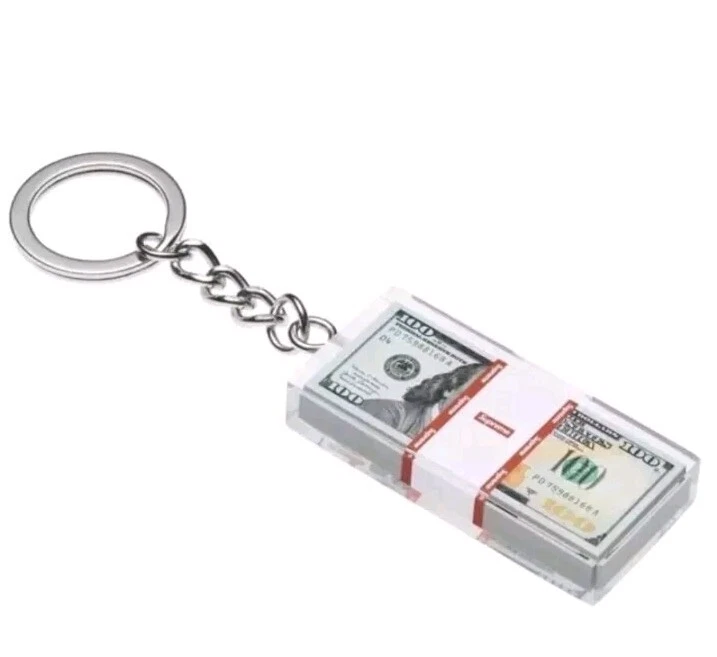 Porte clés presse papiers Supreme Cash Money transparent   épuisé neuf FW24