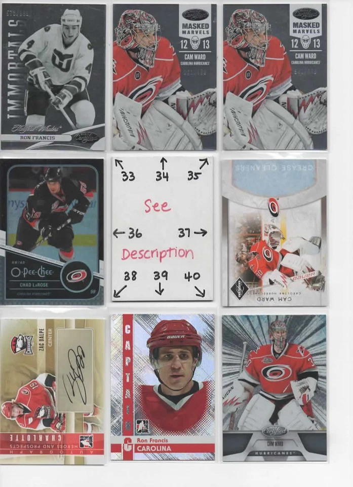 Carolina Hurricanes ** SERIAL #'d Rookies Autos Jerseys STALL SKINNER FRANCIS - Image 4 of 4