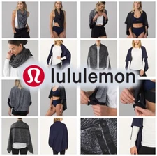 NWT | Lululemon | Vinyasa Rulu Wrap Scarf | Black White | O/S | Arm Holes Snaps