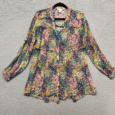 sheer chiffon long sleeve blouse