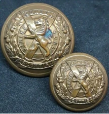 London Scottish Regiment Officers 26mm & 19mm Military Buttons By JR Gaunt 