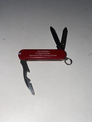 ARTHUR ANDERSEN Consulting Stanford Recruiting Team Swiss Army Knife 2.5'' Long