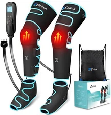 Leg Massager with Heat and Compression for Circulation & Recovery, Upgraded F.