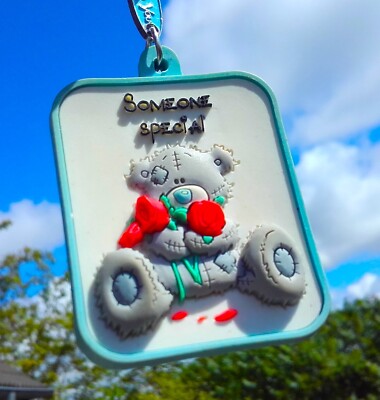 ME TO YOU SUSY CARD SOMEONE SPECIAL TEDDY BÄR SCHLÜSSEL ANHÄNGER ROSE  LIEBE RAR