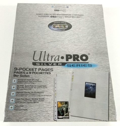 Ultra Pro 100x Papel De Archivador 9 Bolsillo Por Página 100xPage 9-Pocket Plata - Bild 1 von 2