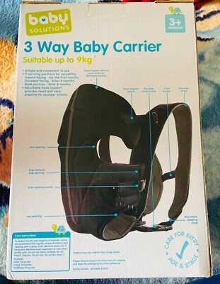 baby solutions 3 way baby carrier