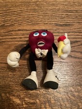 Applause 1989 Vintage California Raisins Bendable Raisin 6" Plush Singer Posable