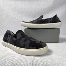 Rothy's The Original Slip On Sneakers Womens 8.5 Gray Camo Knit Comfort Shoes